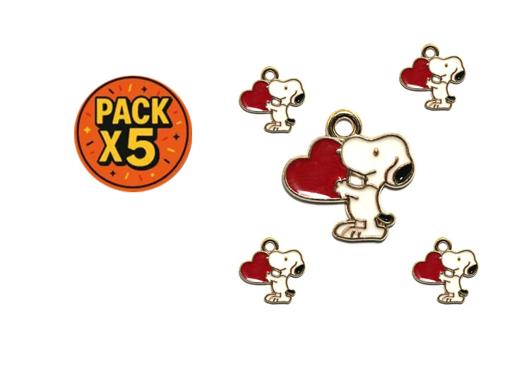 Dije Esmaltado Snoopy x 5